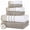 Tan Beige, variant on Modern Threads Reinhart 6-Piece Quick Dry Striped, Cotton Bath Towel Set, Tan Beige