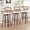 29.5"-3 PCS, variant on Rattan Counter Height Bar Stools, Swivel Stools with Cane Back, Upholstered , Faux Leather Upholstered Furniture for Island/Counter (Beige, 29.5" - 3 PCS)