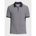 thumbnail image 5 of Free Assembly Men's Oxford Pique Zip Polo Shirt with Short Sleeves, Sizes S-3XL, 5 of 6