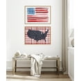 thumbnail image 3 of Kate and Laurel Sylvie Flag Alone Framed Canvas Wall Art by Sara Berrenson, 23x33 Natural, Fourth of July American Flag Decor for Wall, 3 of 7