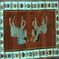 thumbnail image 1 of Ahgly Company Indoor Square Animal Light Blue Traditional Area Rugs, 3' Square, 1 of 4