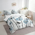 thumbnail image 3 of Manfei Teens Dandelion Dragonfly 7pcs Bedding Comforter Set,Retro Vintage Queen Bedding Sets Super Cozy,Chic Flower Queen Sheet Sets,Ultra Soft Home Decor,Reversible, 3 of 8