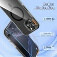 thumbnail image 5 of GALAPROX Clear Magnetic for iPhone 16 Pro Max Case 6.9'' 2024, Military Protective Never Yellowing Cover with Screen Protector-Black, 5 of 8