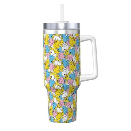

Tideii Colorful Duck for 40OZ Ice Cup Stainless Steel Heat-insulating and Cold-insulating Water Cup with Handle Suitable for Indoor and Outdoor Activities