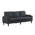 thumbnail image 6 of Aukfa 78" Sectional Sofa with USB Port, Storage Ottoman, Armrest w/ Hidden Storage, Linen, Dark Gray, 6 of 9