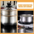 thumbnail image 2 of Shisuyan 1 Set Stainless Steel Stack and Steam Pot Kitchen Cooking Pot Steaming Cookware, 2 of 9