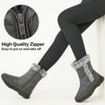 Women's Mid Calf Waterproof Winter Snow Boots Warm Faux Fur Lined Fashion Hiking Boots