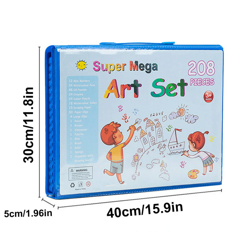 208 Pieces Art Supplies Kids Art Set Drawing Kit Coloring Case Kit Painting  & Drawing Art Kits for Kids 9-12 Gifts Toys