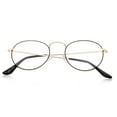 thumbnail image 2 of grinderPUNCH Vintage Inspired Round Gold Metal Frame Clear Lens Glasses, 2 of 5