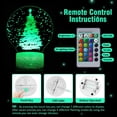 thumbnail image 4 of YSITIAN Night Light for Kids, Remote Control 16 Colors Children 3D Illusion Bedroom Bedside Dimmable Lamp Christmas Tree Toys YT-7556, 4 of 7