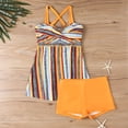 thumbnail image 4 of Stamzod Plus Size Bathing Suit for Women 2026 Beach Swimwear Two Piece Tummy Control Tankini Swimsuits with Shorts Orange-5 XXL, 4 of 6