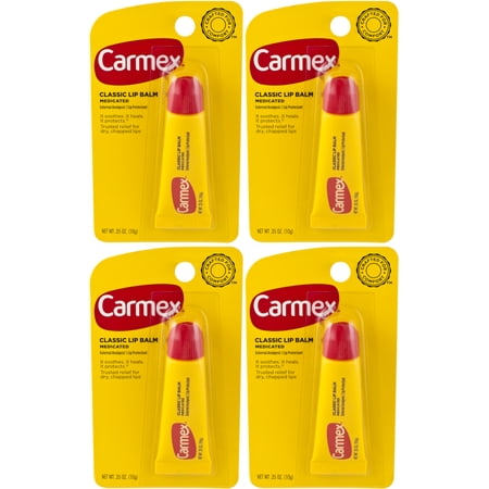 4 Pack - Carmex Moisturizing Lip Balm - .35oz Each
