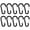 Black, variant on Carabiner Clips Mini Aluminum Alloy S-Shaped Keychain Carabiners Accessory D Rings for Camping Hiking Fishing Backpacking Everyday Use - Black, 5 Pack (Not for Climbing, 3.94 in / 10 cm)