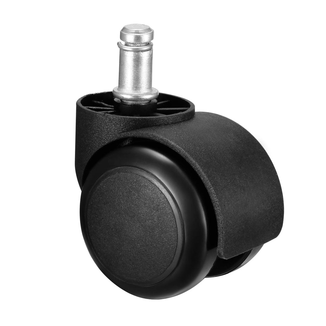 Office Chair Casters Wheels 2 Inch Pu Wheel 11mm Stem Swivel Caster Black 5 Pcs