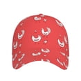 thumbnail image 2 of Daiia Cartoon Rooster print Baseball Cap Men Women Golf Dad Hat Adjustable Original Classic Low Profile Hat Unconstructed Plain Cap, 2 of 9