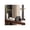 Black, variant on L-Shaped Book Ends with Marble Stone Sphere for Bookshelf Decor - Decorative Bookends for Shelves, Office or Study Desk Decor - Book Accessories for Home Library and Living Room - Set of 2, 6", Black