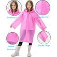 thumbnail image 4 of 2 Pack Waterproof Raincoats for Kids Reusable,EVA Rain Ponchos Emergency Rain Jacket for Children, 4 of 5