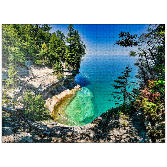 MyPuzzle - The Towering View Of Lake Superior From Michigan On The Upper Peninsula - Premium 1000 Piece Jigsaw Puzzle for Adults