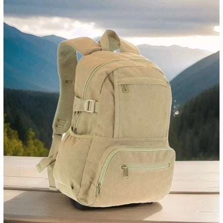 Basics Backpack Laptops up to 15-inches Canvas Material Bookbags — J0227