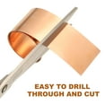 thumbnail image 5 of Uxcell 0.2x20x1000mm Copper Thin Foil Sheet Roll, 99.9% Pure Copper Tape Strip Flashing Metal Sheet Foil Plate, 5 of 6