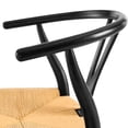 thumbnail image 4 of Heavenly Collection | Wishbone Black Wood Dining Chair for Kitchen or Dining Room, 4 of 10