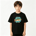 thumbnail image 2 of Bigmouth Bass Fishing Splash Boys Graphic Tee, Cool Outdoor 100% Cotton Kids Short Sleeve T-Shirt 4-13Y, 2 of 5
