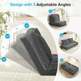 thumbnail image 3 of BALUS 71" Bean Bag Floor Sofa with 2 Soft Pillows,  Human Dog Bed for Adult , Convertible Couch Bed , Artifical Fur, Light Gray, 3 of 6