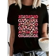thumbnail image 1 of Camiseta de mujer con estampado de lazo dorado para San Valentín: cómoda, de cuello redondo y manga corta. Ideal para adultos, hombres, mujeres, adolescentes y jóvenes., 1 of 6