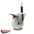 thumbnail image 2 of 4 Inch Nylon Swivel 3/4 Inch Expanding Stem Caster Total Lock Brake SCC, 2 of 2