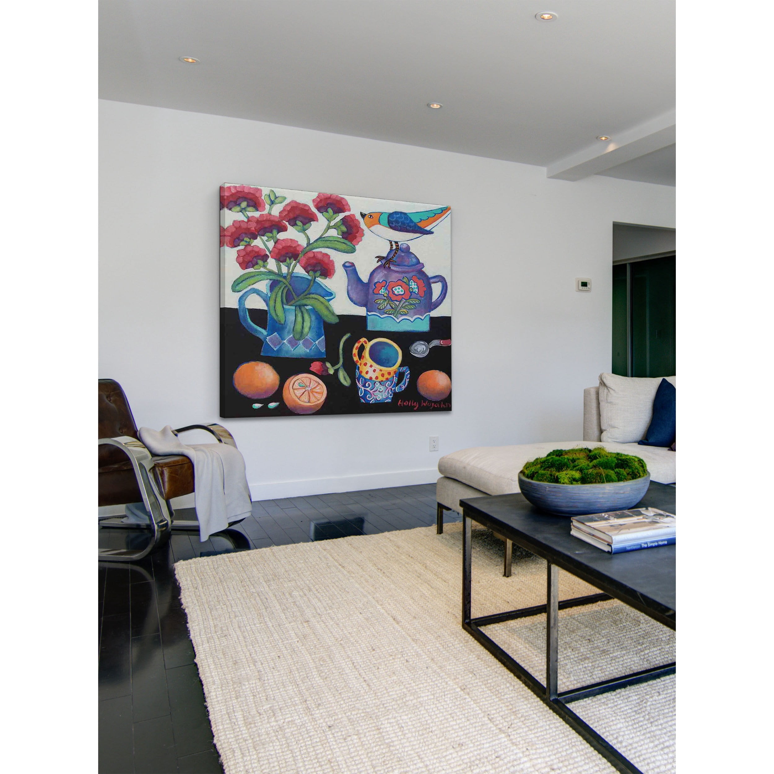 Marmont Hill "Tweet Tea" Painting Print on Canvas