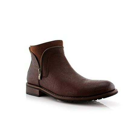 New Men's Classic Designer Zip Casual Chukka Ankle (Best Designer Boots For Men)