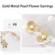 thumbnail image 2 of Pendientes de tuerca de perlas de flores sweethay para cumpleaños festivales bodas moda joyería para mujer, 2 of 6