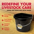 thumbnail image 2 of Little Giant 22 Quart Flat Plastic Animal Feed Bucket with Knob Bail, Black, 2 of 8