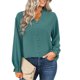 thumbnail image 4 of VISgogo - Blusa informal de manga larga con cuello en V para mujer, color sólido, para primavera y otoño VISgogo moda, 4 of 9