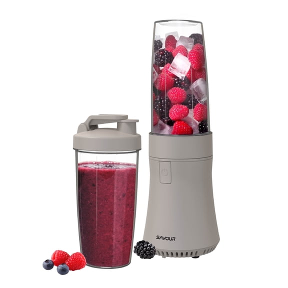 Savour by Tzumi 300W Mini Smoothie Blender – 18oz. Countertop Mini Blender for Smoothies, Sauces, Cocktails and More