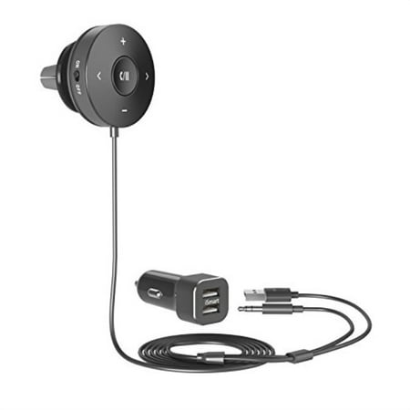 Bluetooth Vent TaoTronics Bluetooth Car Kit, Bluetooth Receiver, Bluetooth 4.1 Hands-Free Audio Adapter (Built-in Microphone, cVc 6.0 Noise Cancellation, 3M Magnetic Base, Air Vent Clip, Dual 2.1A USB Car Charger) ()