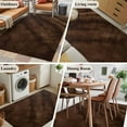 thumbnail image 6 of Dark Brown Wood Grain Washable Area Rug 4 x 6 ft Vintage Farmhouse Ombre Wood Texture, Soft Non Slip Rugs Stain Repellent Indoor Felt Carpet for Living Dining Room Bedroom Home Office, 6 of 9