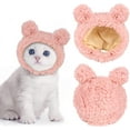 thumbnail image 2 of Dalrosia Cute Cat Costume Warm Bear Hat for Cat Adjustable Soft Small Pet Headwear Bear Hat for Cat Puppy Dog, 2 of 6