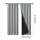 thumbnail image 3 of Panel de Cortina Bloqueadora de Luz, Cubierta de Ventana con Aislamiento Térmico, Cortinas Oscurecedoras de Habitación con Bolsillo para Barra, 200 x 100 cm para Sala de Estar o Dormitorio, 3 of 6