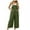 Army Green, variant on YANHAIGONG Summer Saving Clearance ! One Piece Jumpsuits For Women Women's Cotton Linen Bib Overalls Loose Fit Wide Leg Jumpsuits Straps Baggy Rompers