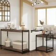 thumbnail image 4 of 40" Slatted Console Table with 2 Tiers, Farmhouse Sofa Table for Living Room & Entryway, 4 of 6