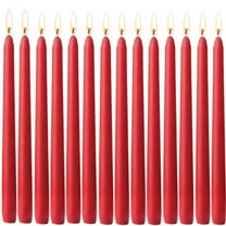 siubich 14 pcs Unscented Red Taper Candle, Hand Poured Wax Candles 10 Inch x 7/8 Inch, Home Décor, Wedding Receptions, Baby Showers, Birthdays, Celebrations, Party Favors & More
