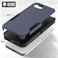thumbnail image 3 of KOMI iPhone 16E Case: Dual Layer Protective Heavy Duty Cell Phone Cover Shockproof Rugged with HD Screen Protector - Military Protection Bumper Tough - Apple iPhone 16E / SE 2025 / SE4, Navy Blue, 3 of 5