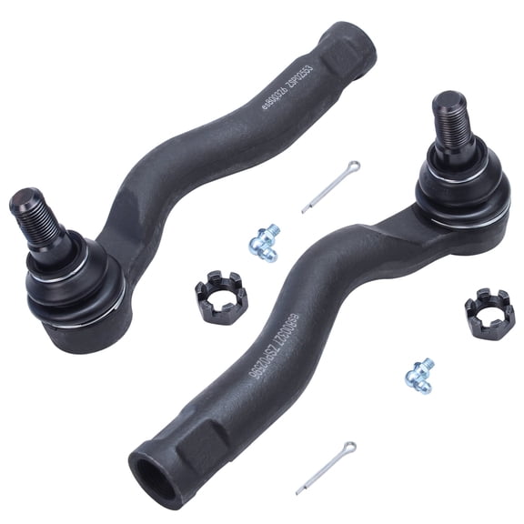 Detroit Axle - 2pc Front Outer Tie Rods for 2007-2021 Toyota Tundra, 2008-2022 Sequoia, Outer Tie Rod Ends 2009 2010 2011 2012 2013 2014 2015 2016 2017 2018 2019 2020 Replacement