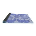 thumbnail image 2 of Ahgly Company Indoor Round Abstract Blue Modern Area Rugs, 4' Round, 2 of 4