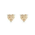 thumbnail image 3 of Clara Pucci 1Ct Natural Morganite Heart Cut VVS1 Screw Back Stud 14k Solid hypoallergenic Gold Designer Earrings For February, 3 of 7