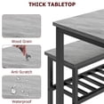 thumbnail image 3 of Yeshouse Juego de Comedor para Cuatro Personas Que Ahorra Espacio con Estante de Almacenamiento y Estructura de Metal, 3 of 7