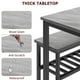 thumbnail image 3 of Yeshouse Juego de Comedor para Cuatro Personas Que Ahorra Espacio con Estante de Almacenamiento y Estructura de Metal, 3 of 7