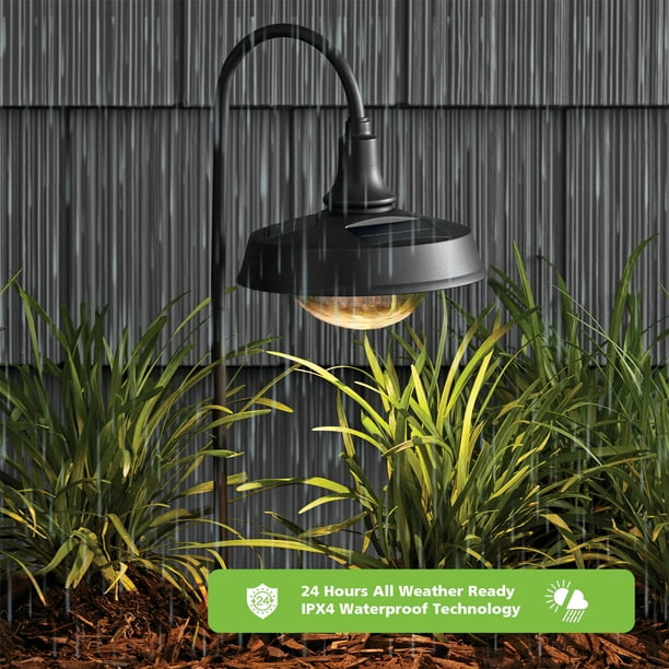 Better Homes & Gardens Corbyn Matte Black Metal Solar Powered LED