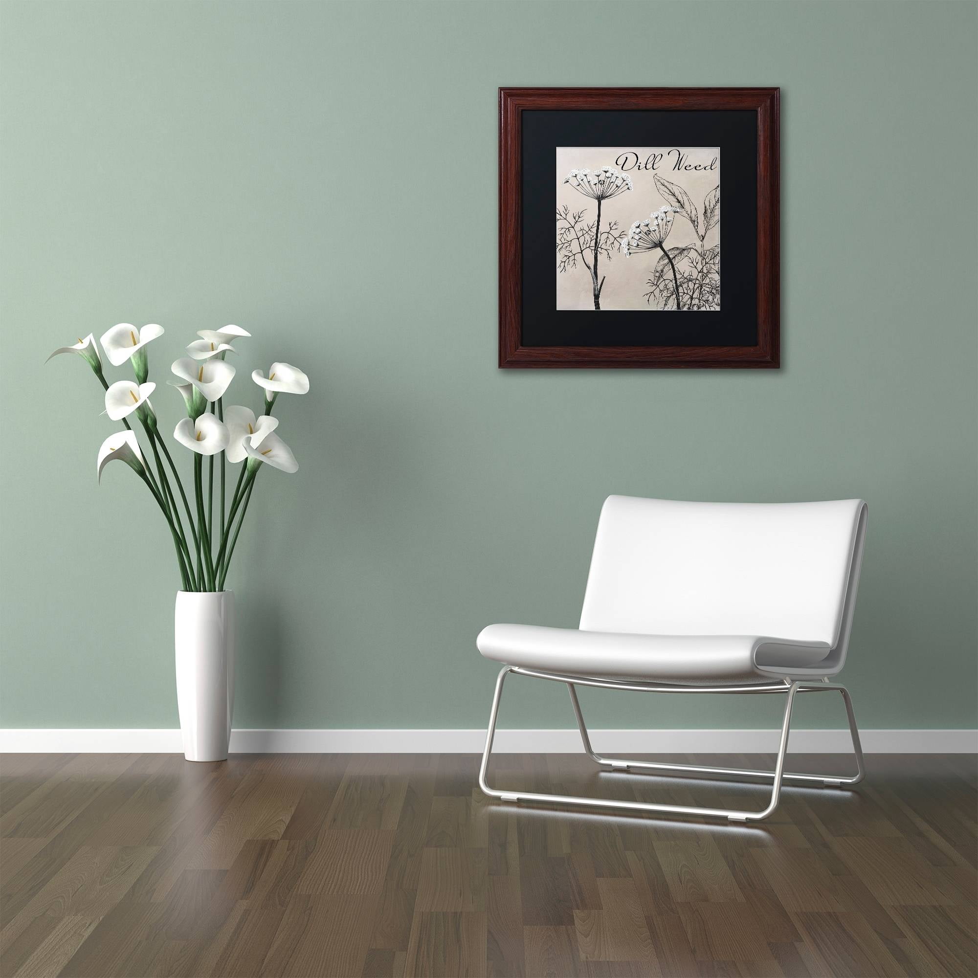 Trademark Fine Art "Flowering Herbs III" Canvas Art by Color Bakery Black Matte, Wood Frame